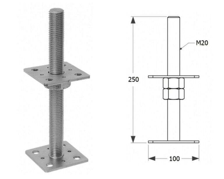 Heavy Duty Galvanised Adjustable Post Support – TG Supplies – Your #1 ...