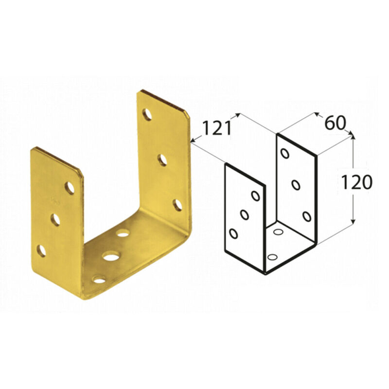 121mm post support