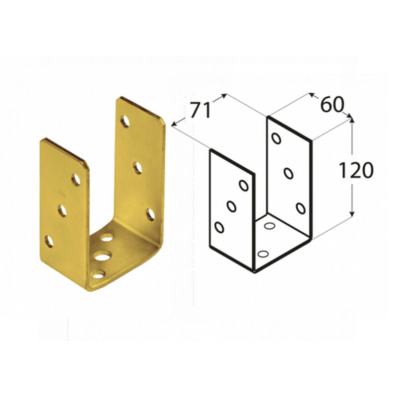 70mm u shape post support
