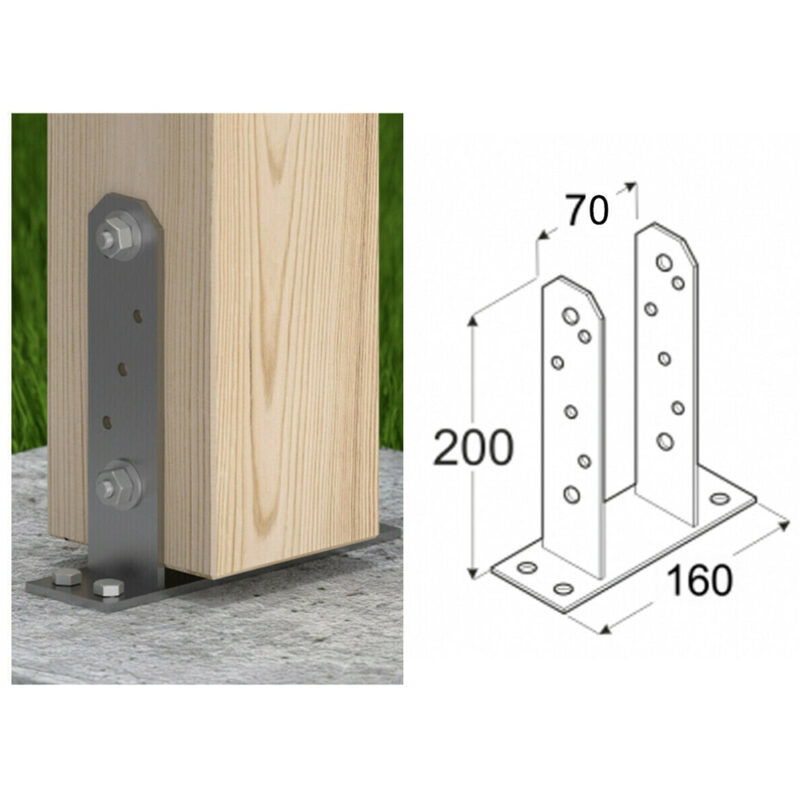 u shape post support