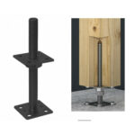 Black adjustable post support