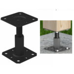 black adjustable post support