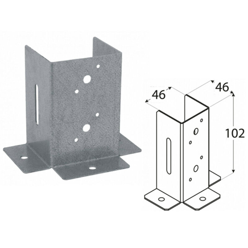 46mm bolt down post support