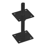 Premium Black Heavy Duty Galvanised Height Adjustable Pergola Post Support