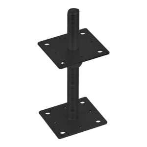 Premium Black Heavy Duty Galvanised Height Adjustable Pergola Post Support