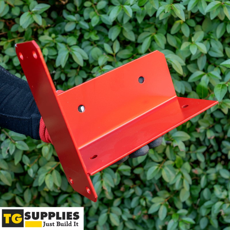 Heavy Duty Square Wooden Beam Wall Mount Bracket – Steel Connector for Swings, Playhouses & Garden Structures