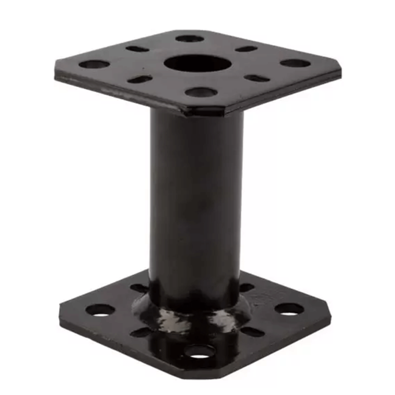 Heavy Duty Black Powder Coated Elevator Bolt Down Pergola Post Suppprt | Pergola Base | Pergola Foot