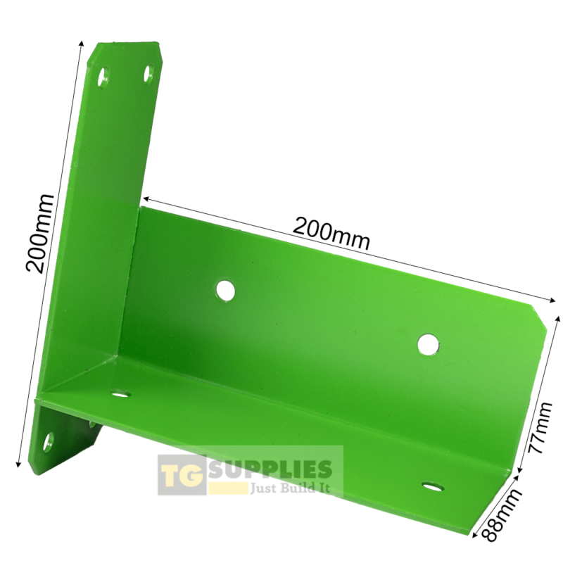 Heavy Duty Square Wooden Beam Wall Mount Bracket – Steel Connector for Swings, Playhouses & Garden Structures