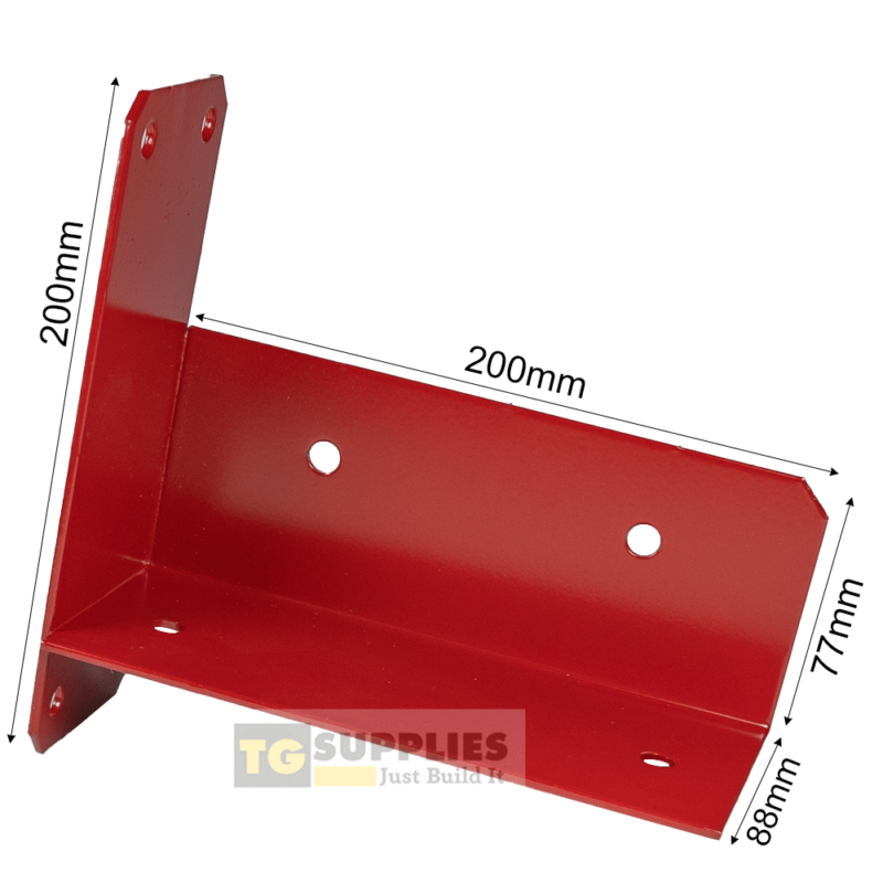 Heavy Duty Square Wooden Beam Wall Mount Bracket – Steel Connector for Swings, Playhouses & Garden Structures