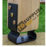 Heavy Duty Black Bolt Down Pergola Post Support | Black Bolt Down Post Anchor | Black Timber Post Bracket