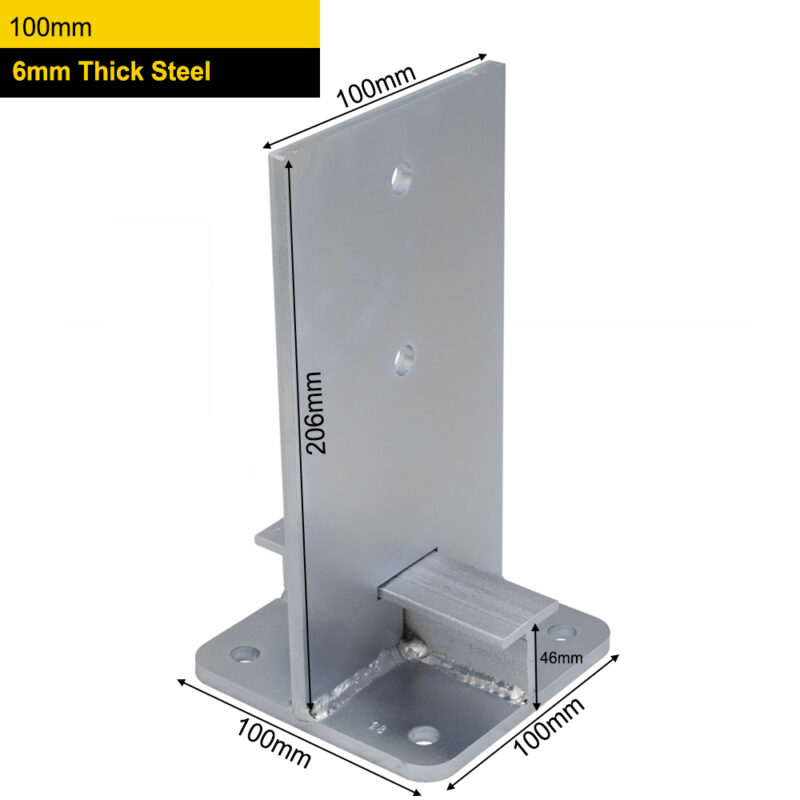 Heavy Duty Galvanised Internal Bolt Down Pergola Post Support | Internal Post Anchor | Internal Post Bracket