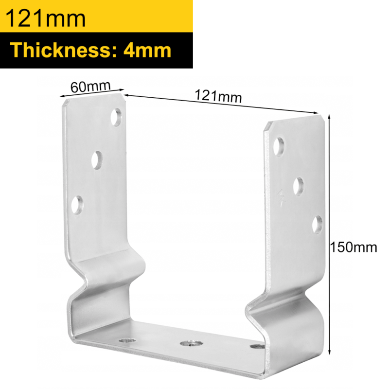 Heavy Duty Galvanised Elevated Pergola Bolt Down Post Support | Fence Post Support | Wooden Post Bracket Support