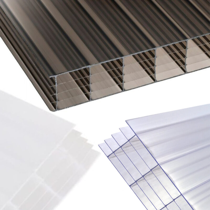 Cut to size 25mm Polycarbonate Roofing Sheets in Bronze, Opal and Clear