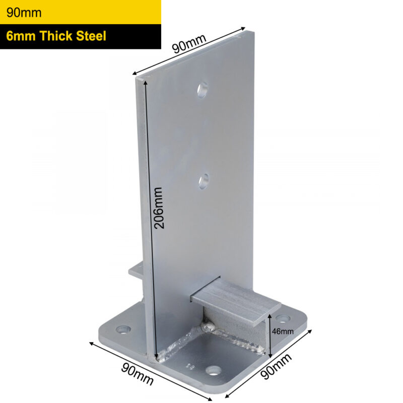 Heavy Duty Galvanised Internal Bolt Down Pergola Post Support | Internal Post Anchor | Internal Post Bracket