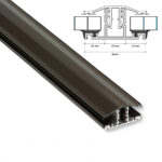 Brown Snap Down Glazing Bars For 10, 16 and 25mm Polycarbonate Roofing Sheets