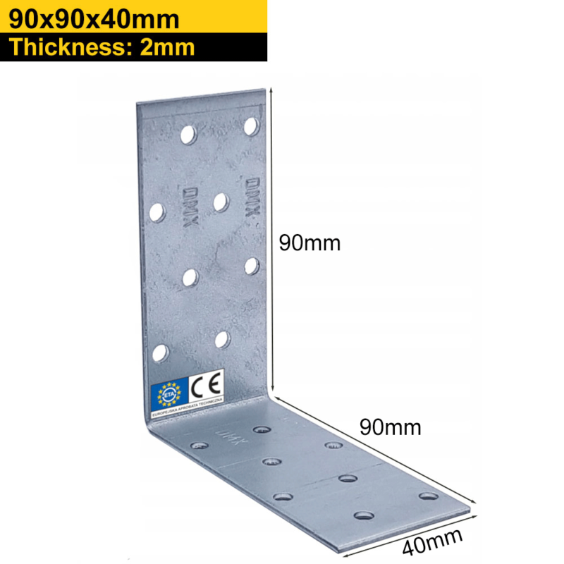 Heavy Duty Galvanised Perforated Angle Bracket | Corner Bracket | Corner Brace For Structural Applications
