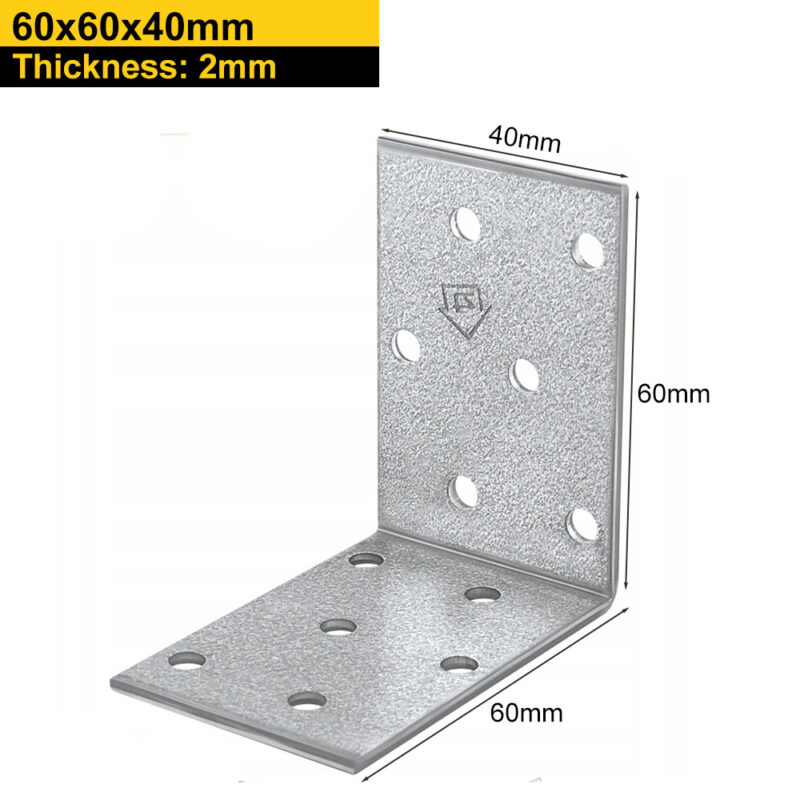 Heavy Duty Galvanised Perforated Angle Bracket | Corner Bracket | Corner Brace For Structural Applications