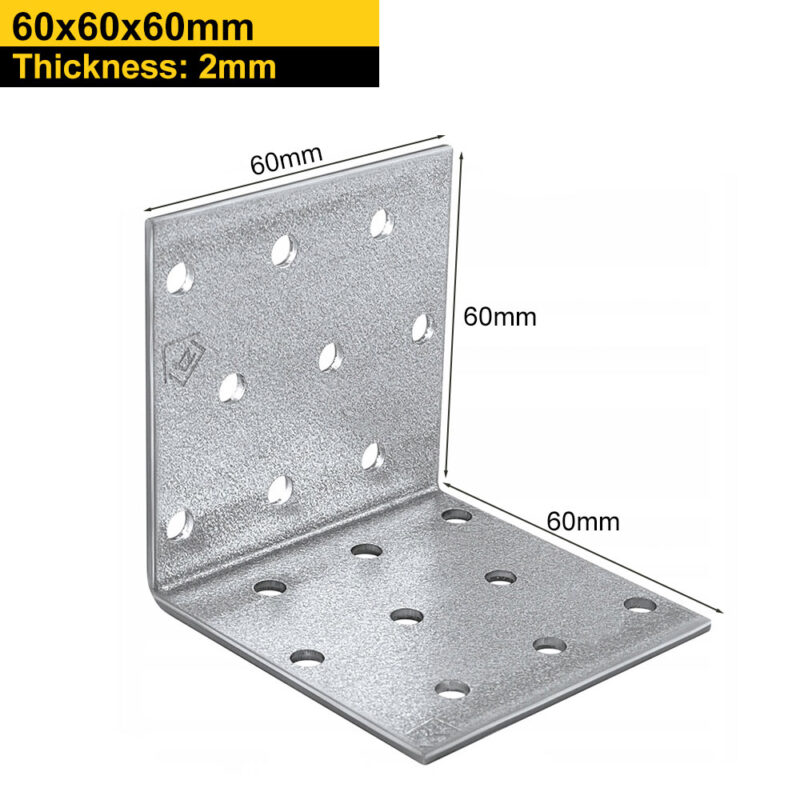 Heavy Duty Galvanised Perforated Angle Bracket | Corner Bracket | Corner Brace For Structural Applications