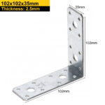 Galvanised Steel Angle Brackets for Heavy-Duty Construction | Rust-Resistant Corner Braces for Wood, Metal, and DIY Projects - 2.5mm Thick