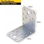 Galvanised Steel Angle Brackets for Heavy-Duty Construction | Rust-Resistant Corner Braces for Wood, Metal, and DIY Projects - 2.5mm Thick