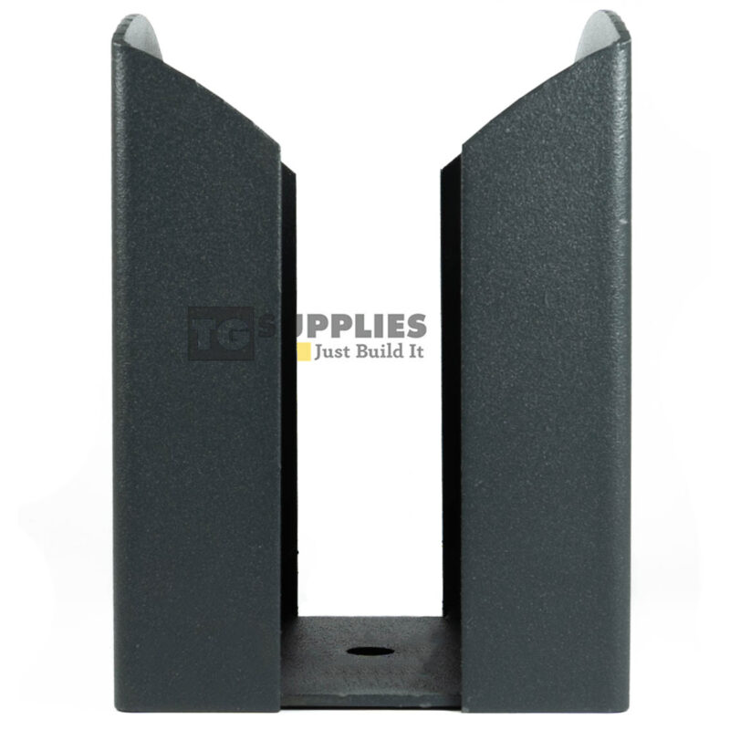 Heavy Duty Galvanised Anthracite Grey Bolt Down Post Support | Pergola Post Anchor | Pergola Post Bracket