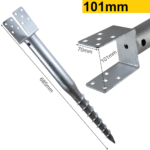 Heavy Duty Galvanised Ground Screw | Ground Anchor | Post Spike Support | Foundation Screw