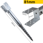 Heavy Duty Galvanised Ground Screw | Ground Anchor | Post Spike Support | Foundation Screw