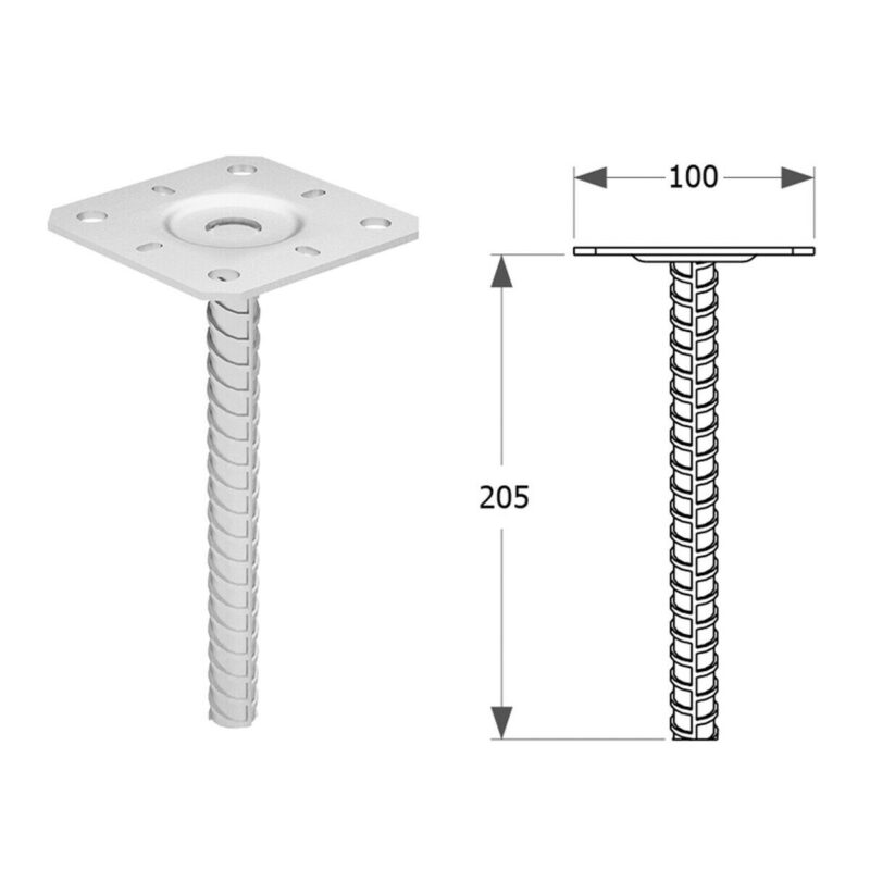 100mm concrete in post support