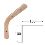 Single Wooden Plywood Beech Shelf Supports Bracket