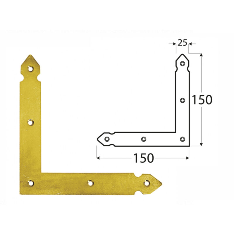 right l shape flat brace