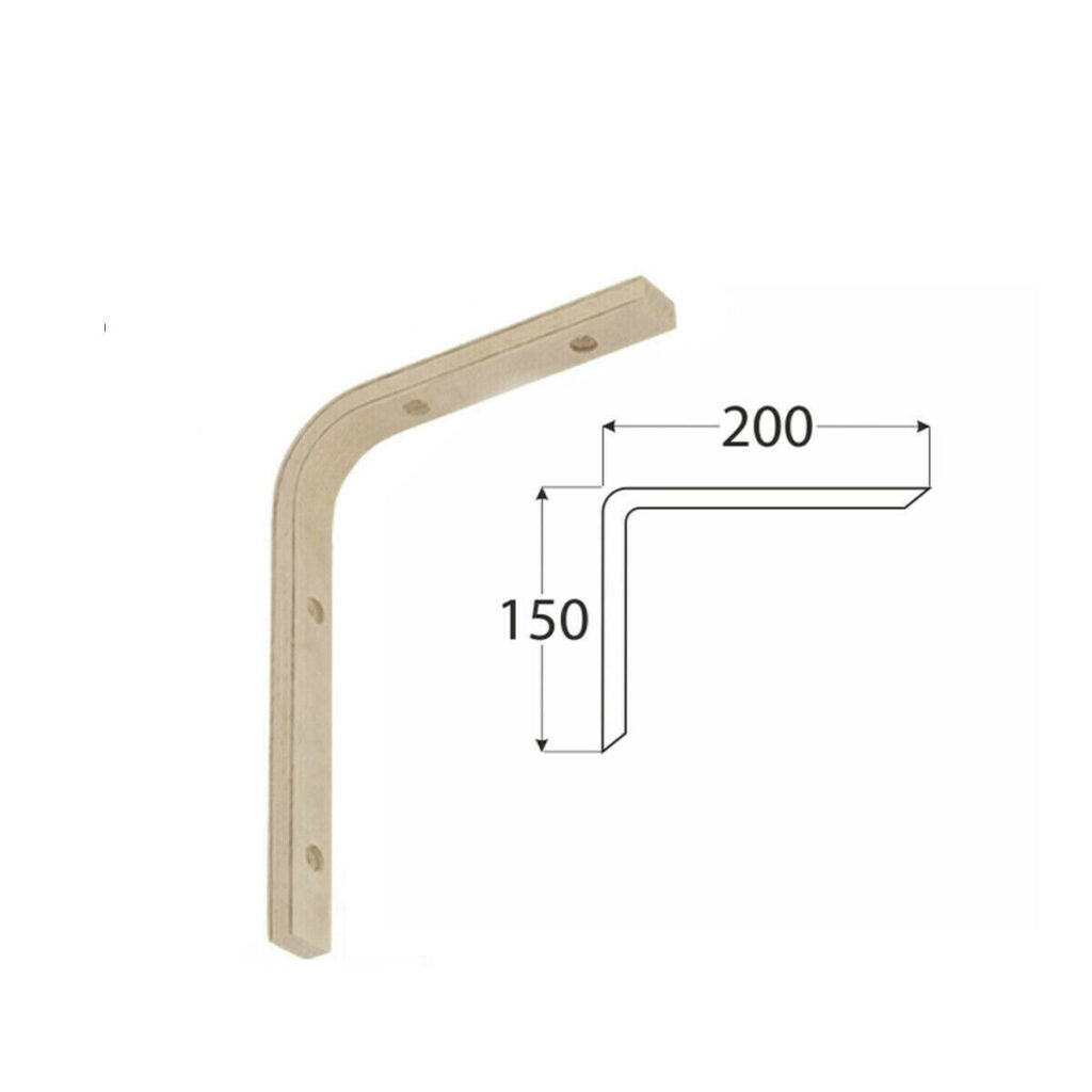 Single Wooden Plywood Beech Shelf Supports Bracket TG Supplies Your