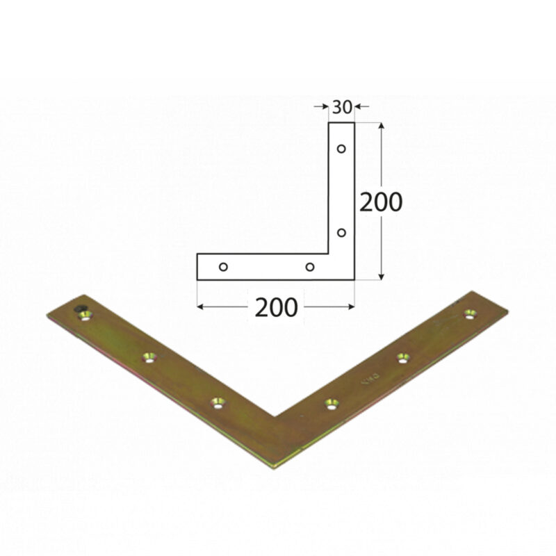 right l shape flat brace