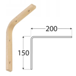 Single Wooden Plywood Beech Shelf Supports Bracket