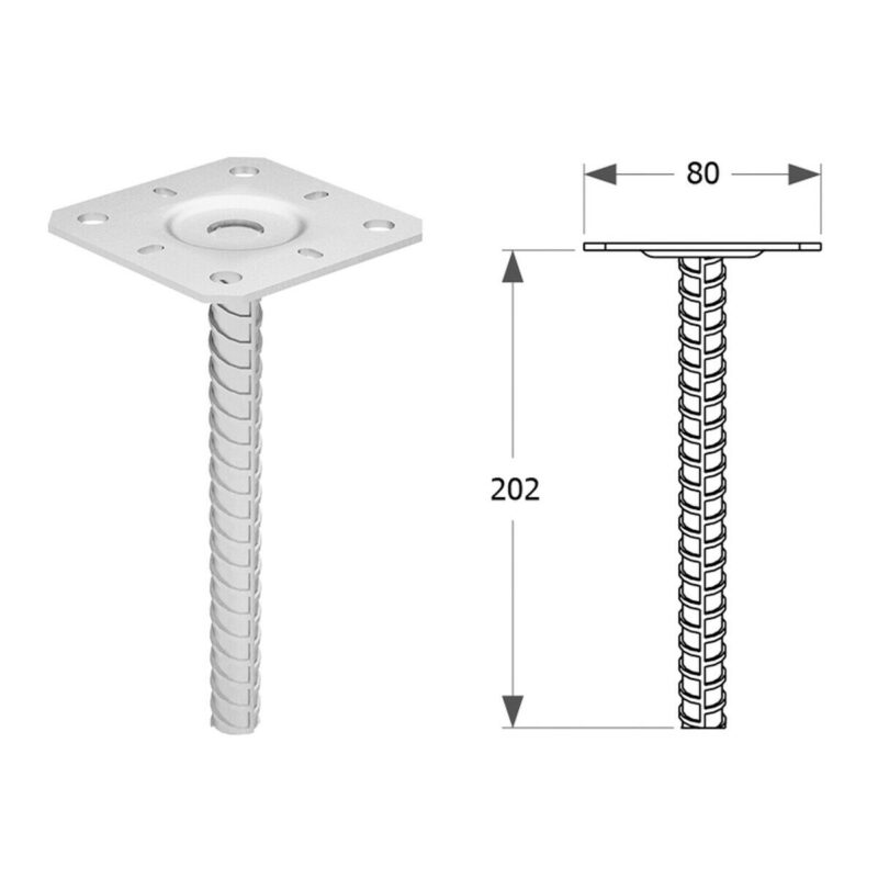 80mm concrete in post support