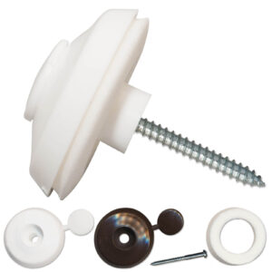 Polycarbonate fixings buttons