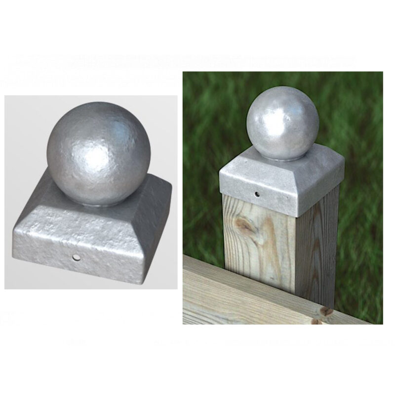 galvanised fence post cap