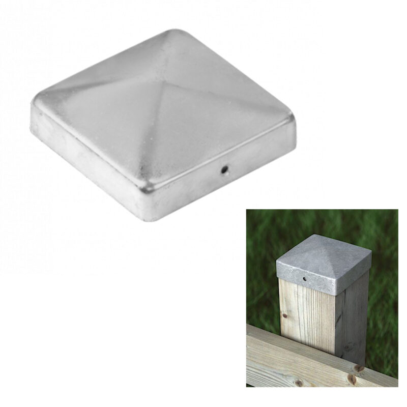 galvanised post cap