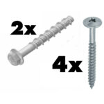 one set of fixings for bolt down post support