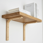 Single Wooden Plywood Beech Shelf Supports Bracket