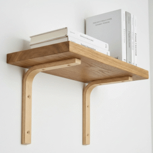 Single Wooden Plywood Beech Shelf Supports Bracket