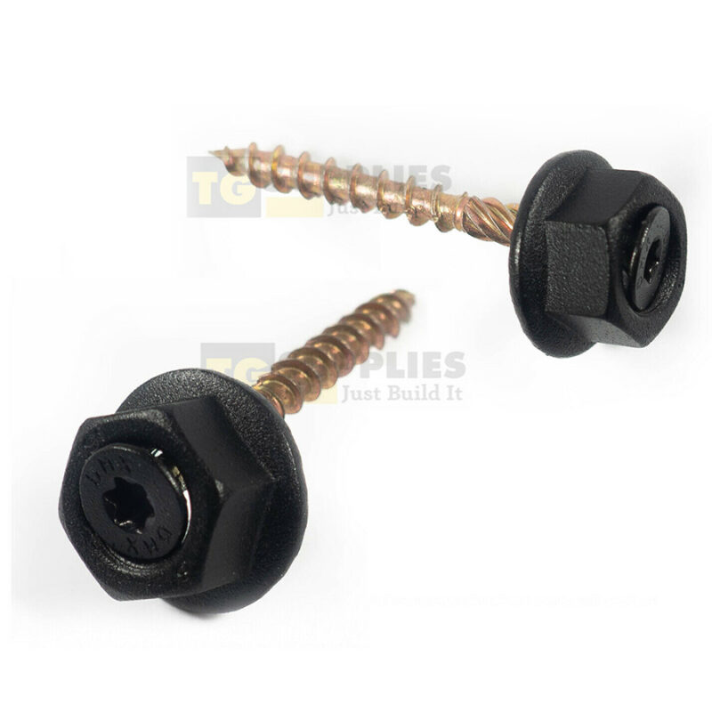 Black Decorative TORX Head Self-Drilling Screws With Washers