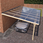 Lean-to Carport Adam Complete Self-Assembly Kit With SkyPlex AntiFog Polycarbonate Roofing Sheets