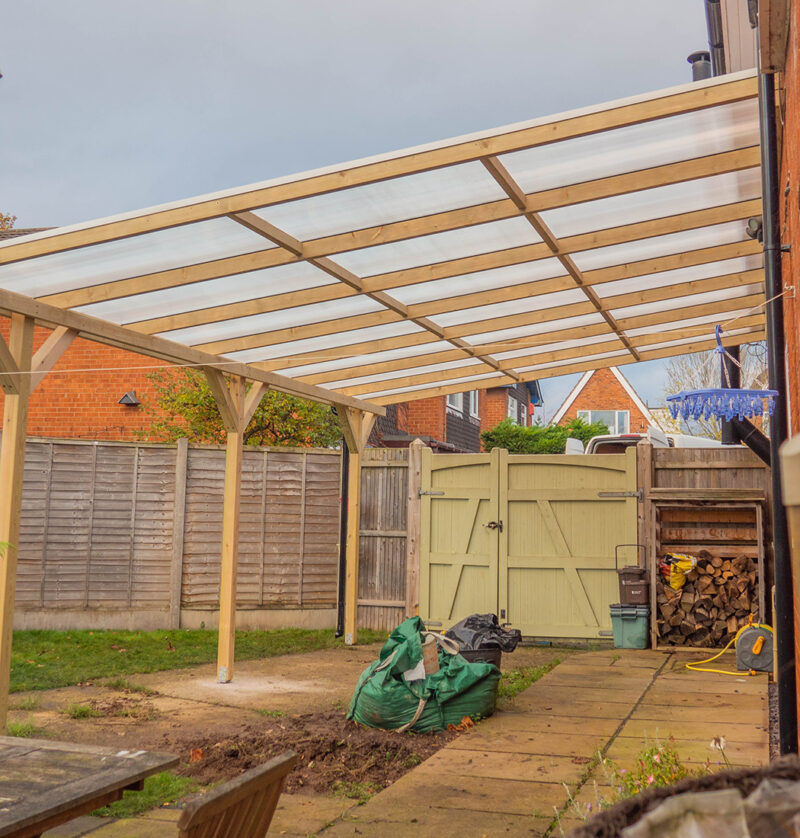 Lean-to Carport Adam Complete Self-Assembly Kit