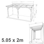 Lean-to Pergola Eva Complete Self-Assembly Kit