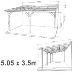 Lean-to Pergola Eva Complete Self-Assembly Kit