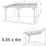 Lean-to Pergola Eva Complete Self-Assembly Kit