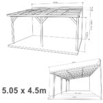 Lean-to Pergola Eva Complete Self-Assembly Kit