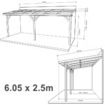 Lean-to Pergola Eva Complete Self-Assembly Kit