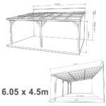 Lean-to Pergola Eva Complete Self-Assembly Kit