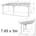 Lean-to Pergola Eva Complete Self-Assembly Kit